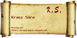 Krasz Sára névjegykártya